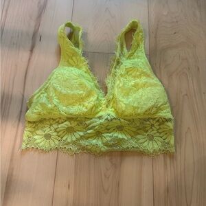 Aerie Yellow Lace Bralette Intimates